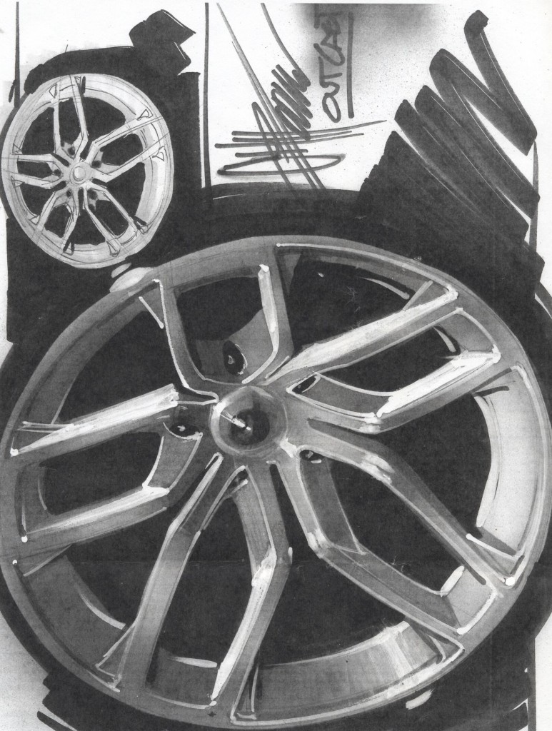 Hand Sketch Chip Foose Outcast Rims