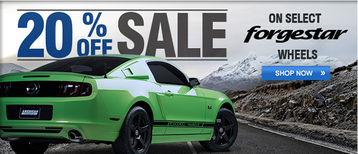 Forgestar Wheels 20% Off at AmericanMuscle Forgestar Mustang Wheels Holiday Sale