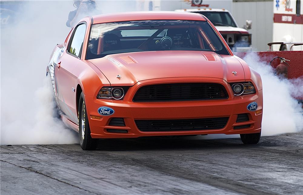 2014 Orange Mustang Cobra Jet Competition Orange Cobra Jet Burnout