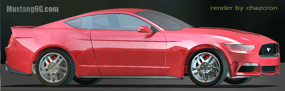 3D Mustang gif 2015 Mustang Overlap Sequence
