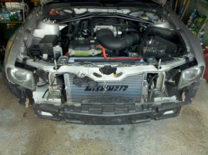 No Bumper V8 Mustang With Michimoto Radiator No Bumper V8 Mustang With Michimoto Radiator